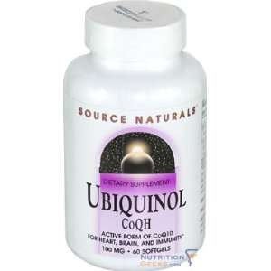  Source Naturals Ubiquinol CoQH 100mg, 60 Softgel Health 