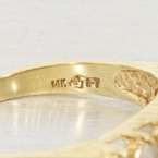 Estate 14K Yellow Gold Marquise Diamond Anniversary  