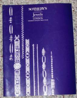 Sothebys Jewelry Catalogs April 14 June 9 & July21 1988  