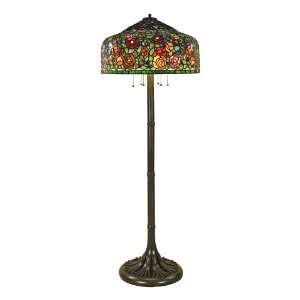  Quoizel Rambling Rose Tiffany 66 1/2 Inch Floor Lamp with 