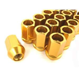  JDM 16 Pieces Gold 12x1.5mm LUG NUT Nuts Wheel Nuts NEW Automotive