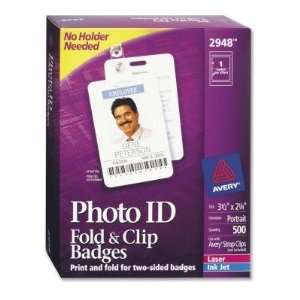  Avery Fold & Clip Photo ID Badge