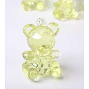  Clear Yellow Plastic Mini Baby Bears for Baby Shower 