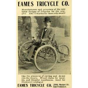   Handicapped Tricycle Wheelchair   Original Print Ad