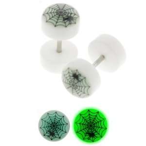   Web Fake Plugs   0G Fake Part   16G Ear Wire   Sold as a Pair Jewelry