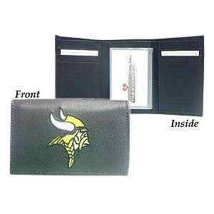  Minnesota Vikings Embroidered Leather Tri Fold Wallet 