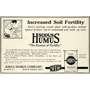  1920 Ad Sodus Humus Co Soil Fertilizer House Plants 