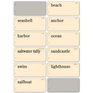  Seaside Flashcard Book 10 Inner Pages, 2 Covers, 2 Metal 