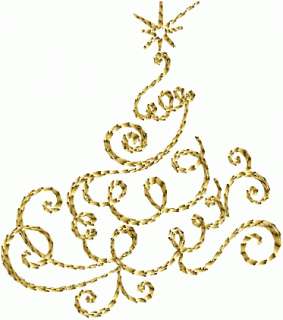 Christmas Gold machine embroidery designs set 4x4  