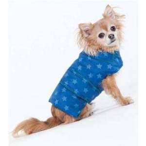  Fashion Pet Blue Star Puffy Blanket Coat Size Medium Pet 