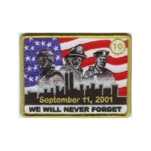  10 Yr. 3  Heroes 9/11 Patch 