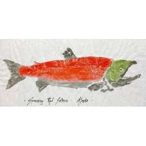  Gaijin Gyotaku Spawning Red Salmon Print