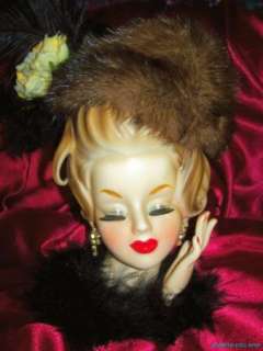 Elegant ENESCO GLAMOUR JEWELED LADY HEAD VASE Headvase  