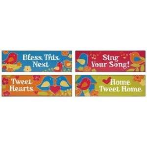  Set of 4 Tweet Tweet Tin Signs