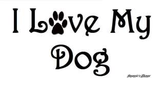 Stencil for Sign I Love My Dog(s) CUTE with Paw Print  