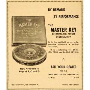  1948 Ad Master Key Chromatic Pitch Instrument Keys F C 