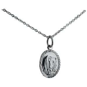 British Jewellery Workshops Silver 14x11mm Our Lady of Sorrows pendant 