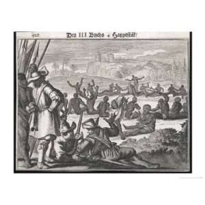   ) Native Brazilians Giclee Poster Print by Theodor de Bry, 30x40