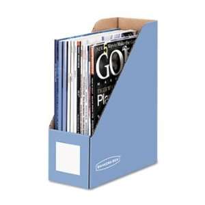  Decorative Magazine File, 4 x 9 x 11 1/2, Cornflower Blue 