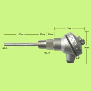 High Temp Thermocouple K Type Probe with Terminal Head  