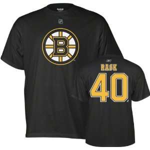 Tuukka Rask Black Reebok Name and Number Boston Bruins T Shirt  
