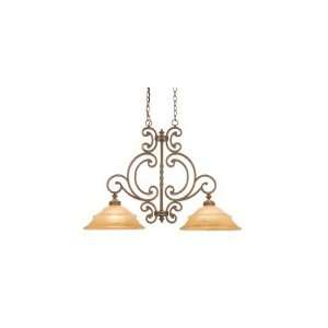  Kalco 4437TN Tuscan Sun Hamilton 2 Light Island Light With 