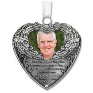   SYMPATHY REMEMBRANCE PHOTO ORNAMENT WITH A GOLDEN HEART POEM Home