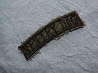 PATCH VIETNAM US ARMY SENTRY DOG TAB SUBDUED TWILL THEATER MADE 