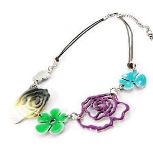  Collier creator Vahiné purple turquoise green. Jewelry