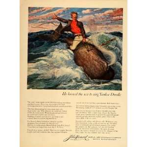 1949 Ad John Hancock Insurance Captain Stormalong Whale 