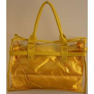  Nila Anthony Clear Handbag with Removable Satin Insert 