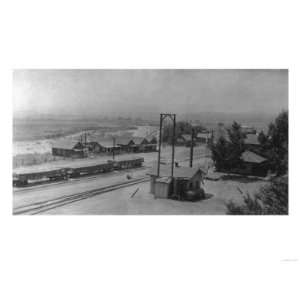  View of Train Depot   Sanger, CA Giclee Poster Print