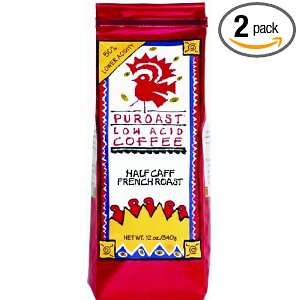   Acid Half Caff French Roast Grind Drip Grind, 12 oz Bags (Pack of 2