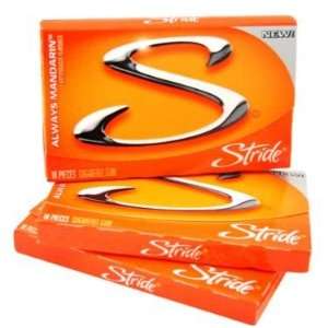 Stride Slab   Sugar Free   Always Mandarin, 14 piece pack, 12 count