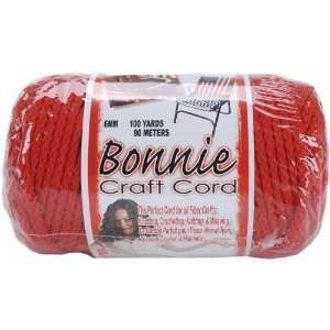  Bonnie Macrame Craft Cord 6mm 100 Yards Red