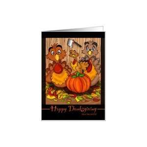  Turkeys in a Barn   Thanksgiving card for Secret Pal Card 