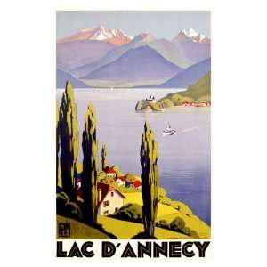 Rhone Alps Lake Annecy Giclee Poster Print, 18x24 