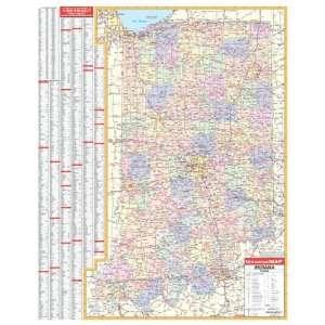  Universal Map 762517212 Indiana Wall Map 2nd Edition 