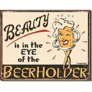   of the Beerholder Distressed Retro Vintage Tin Sign
