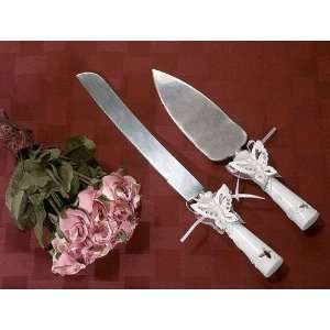 Butterfly Theme Cake And Knife Set C413 Quantity of 1  
