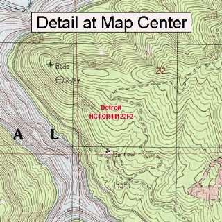  USGS Topographic Quadrangle Map   Detroit, Oregon (Folded 