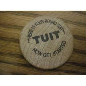  Round Tuit Wooden Token 