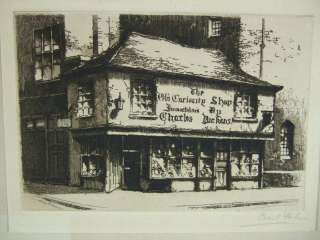 OLD Cecil Forbes Charles Dickens Curiosity Shop ETCHING  