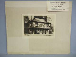 OLD Cecil Forbes Charles Dickens Curiosity Shop ETCHING  