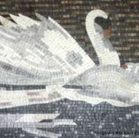 66.3 x 27.3Swan design mosaic mural hanging art tile  