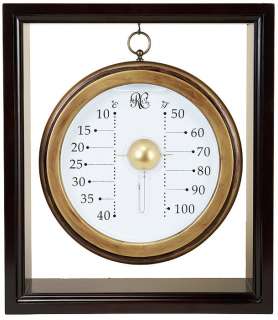 Beautiful Hanging Desktop Galileo Thermometer   Single Golden Orb