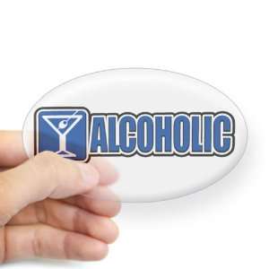  Sticker Clear (Oval) Drinking Humor Alcoholic Sign 