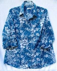 Coldwater Creek Flowers & Ferns Stretch Blouse  