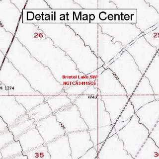  USGS Topographic Quadrangle Map   Bristol Lake SW 