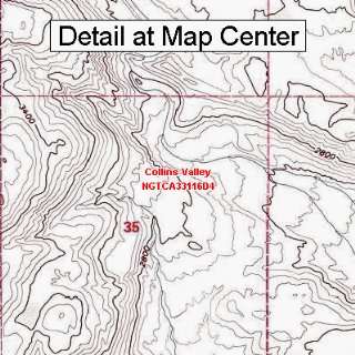  USGS Topographic Quadrangle Map   Collins Valley 
